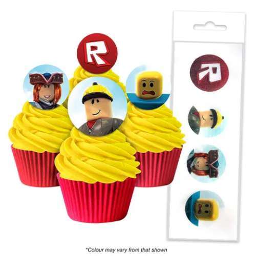 Edible Wafer Cupcake Decorations - Roblox